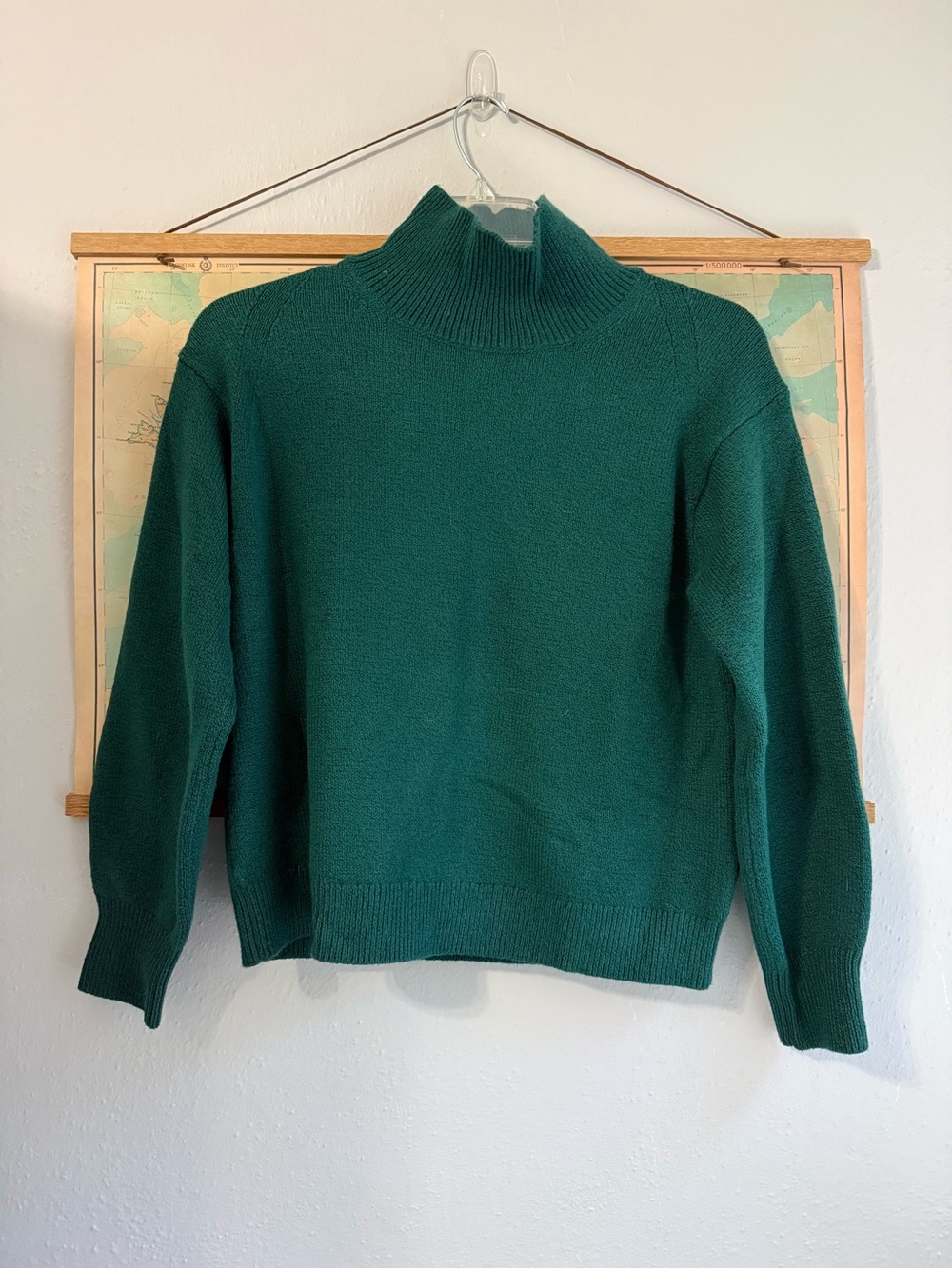 Banana Republic Emerald Green Mock Neck Sweater